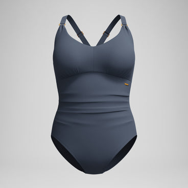 Women's Shaping V Neck Swimsuit Grey