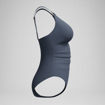 Women's Shaping V Neck Swimsuit Grey