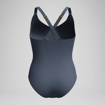 Women's Shaping V Neck Swimsuit Grey