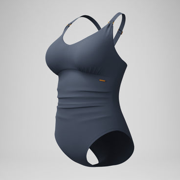 Women's Shaping V Neck Swimsuit Grey