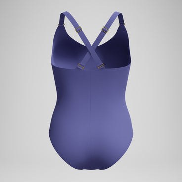 Women's Shaping V Neck Swimsuit Blue
