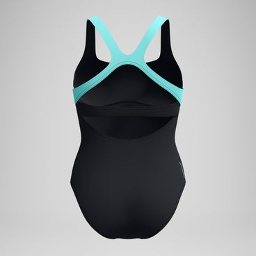 Women's Racerback Swimsuit Black/Green