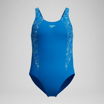 Girls Hyperboom Splice Muscleback Swimsuit Blue