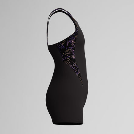 Girls Hyperboom Splice Legsuit Black/Peach