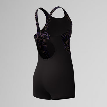 Girls Hyperboom Splice Legsuit Black/Peach