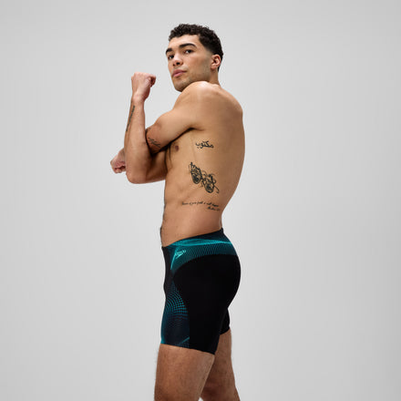 Men's Endurance+ MAX Compression Mid Jammer Black/Turquoise