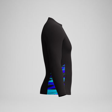 Men's Endurance+ Splice Rash Top Black/Blue