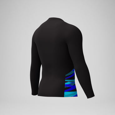 Men's Endurance+ Splice Rash Top Black/Blue