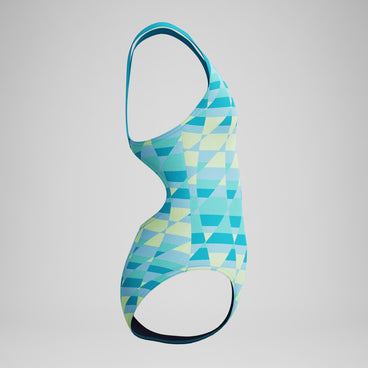 Girls Print Splashback Swimsuit Blue
