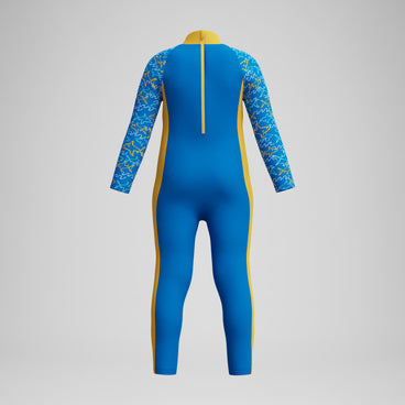 Infant Boys Learn to Swim All-In-One Sun Protection Suit Blue/Yellow