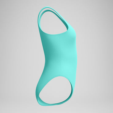 Women's Textured Deep U-Back Swimsuit Turquoise