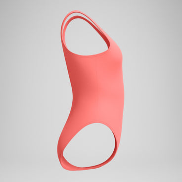 Women's Textured Deep U-Back Swimsuit Coral