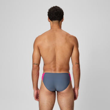 Men's Beachstar Colorblock Brief Gray/Coral