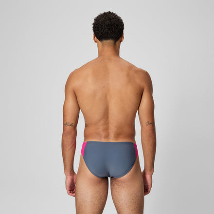 Men's Beachstar Colorblock Brief Gray/Coral