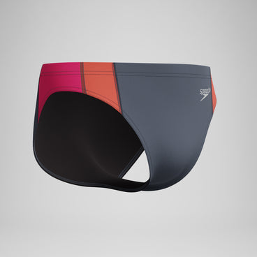 Men's Beachstar Colorblock Brief Gray/Coral