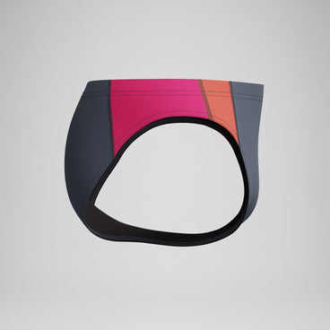 Men's Beachstar Colorblock Brief Gray/Coral
