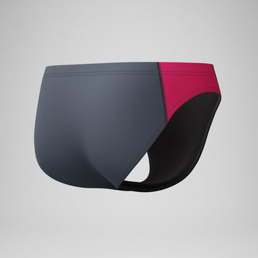 Men's Beachstar Colorblock Brief Gray/Coral