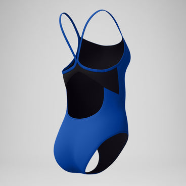 Women's Solid Racerback Swimsuit Navy