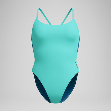 Women's Solid Racerback Swimsuit Turquoise