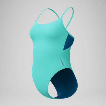 Women's Solid Racerback Swimsuit Turquoise