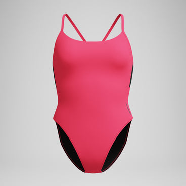 Women's Solid Racerback Swimsuit Pink