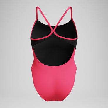 Women's Solid Racerback Swimsuit Pink