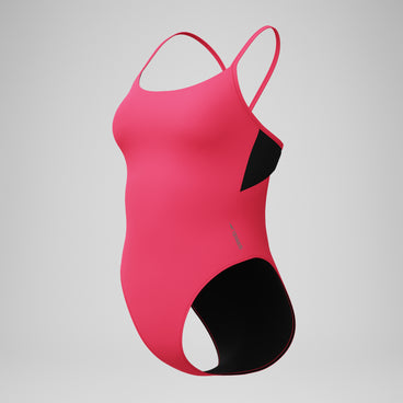 Women's Solid Racerback Swimsuit Pink