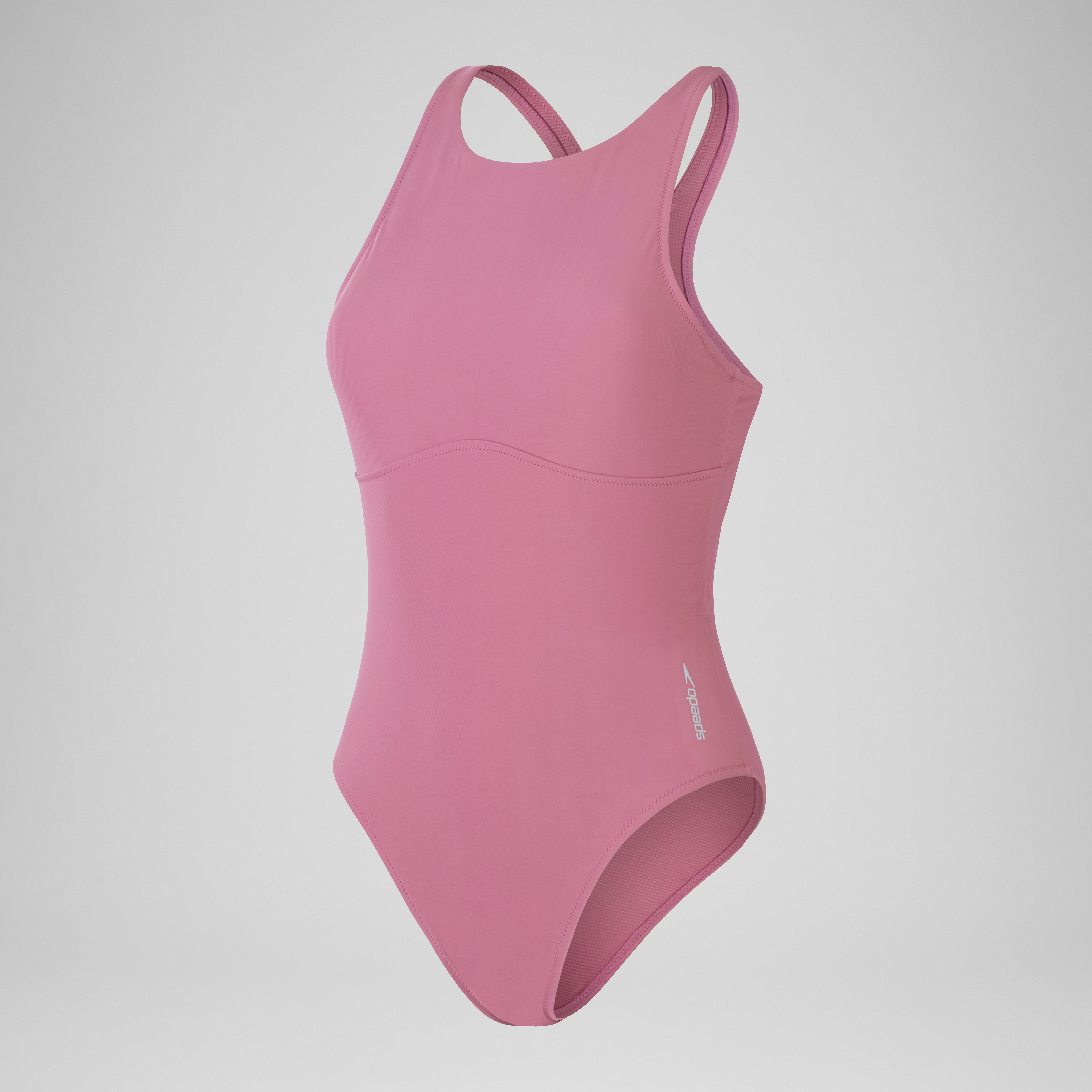 Women's Solid High Neck One Piece Pink | Speedo