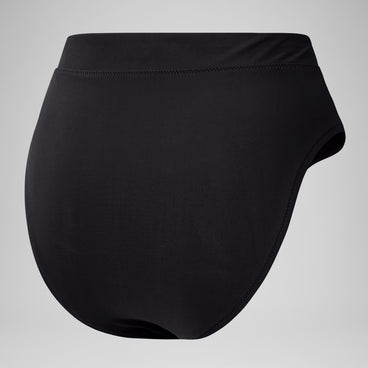 Women's Solid High Waisted Bikini Bottom Dark Grey