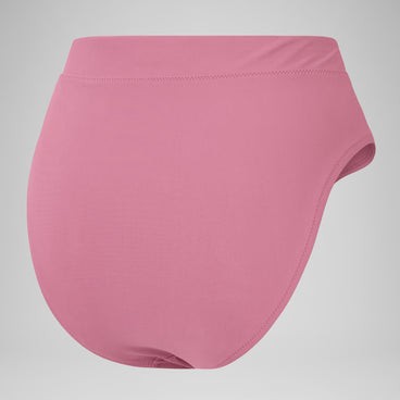 Women's Solid High Waisted Bikini Bottom Purple
