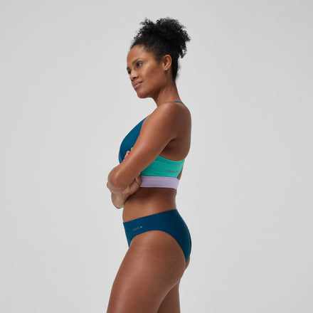 Women's Solid Classic Bikini Bottom Dark Teal