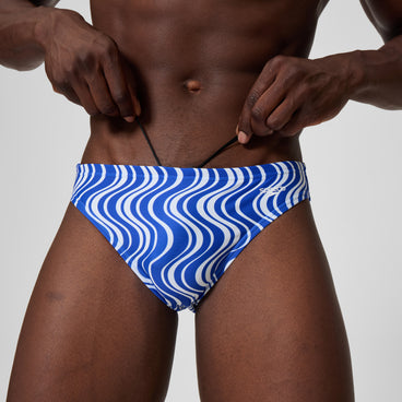 Men's Beachstar Printed Brief Blue/White