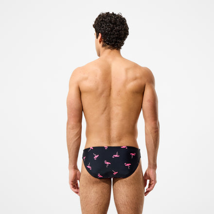 Men's The Speedo Printed Brief Black