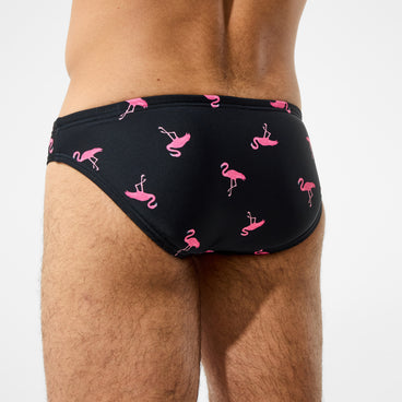 Men's The Speedo Printed Brief Black