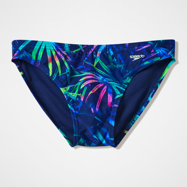 Men's The Speedo Printed Briefs Navy