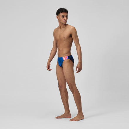 Men's Print Beachstar Brief Blue/Orange