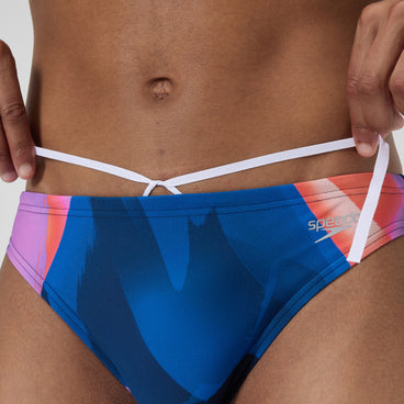 Men's Print Beachstar Brief Blue/Orange