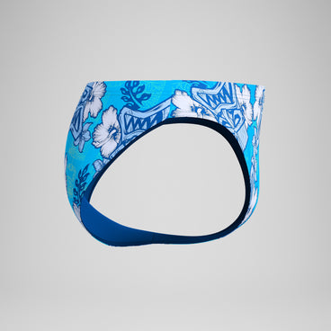 Men's Print Beachstar Brief Light Blue/White