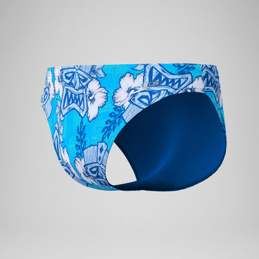 Men's Print Beachstar Brief Light Blue/White