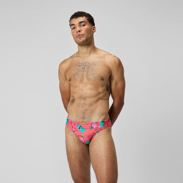 Men's Print Beachstar Brief Orange