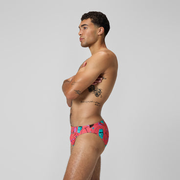 Men's Print Beachstar Brief Orange