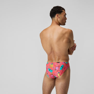 Men's Print Beachstar Brief Orange