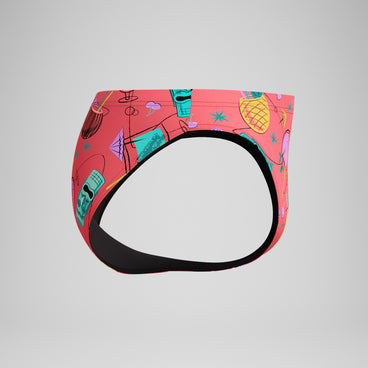 Men's Print Beachstar Brief Orange