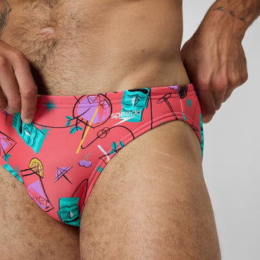 Men's Print Beachstar Brief Orange