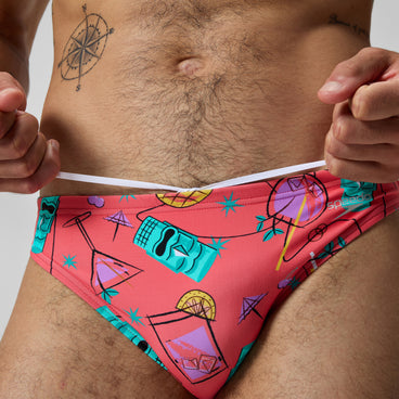 Men's Print Beachstar Brief Orange