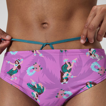Men's Printed One Brief Pink