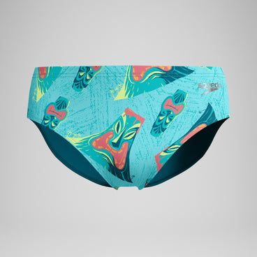 Men's Printed One Brief Green