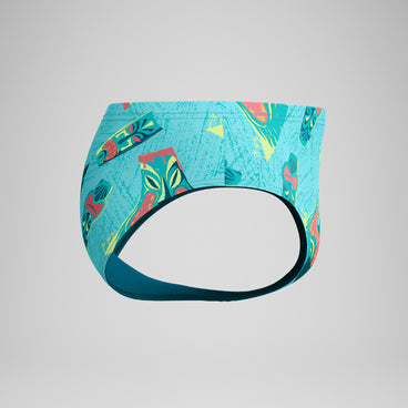 Men's Printed One Brief Green