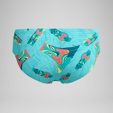 Men's Printed One Brief Green