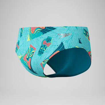Men's Printed One Brief Green